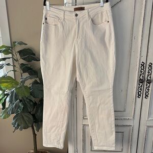 Judy Blue Jeans Women's 14W White Slim Fit High Waisted JB88675 WHT-CO
